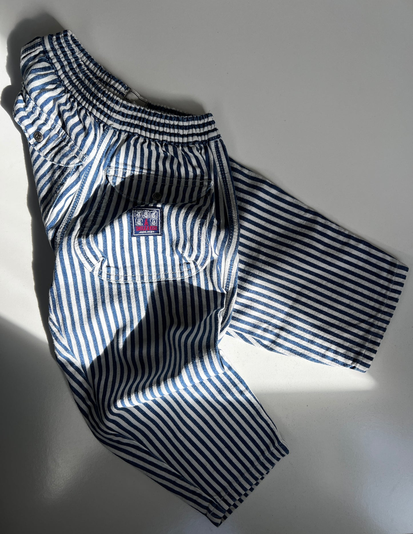 Kids French Vintage 90s Stripe Jeans – Size 3 Years