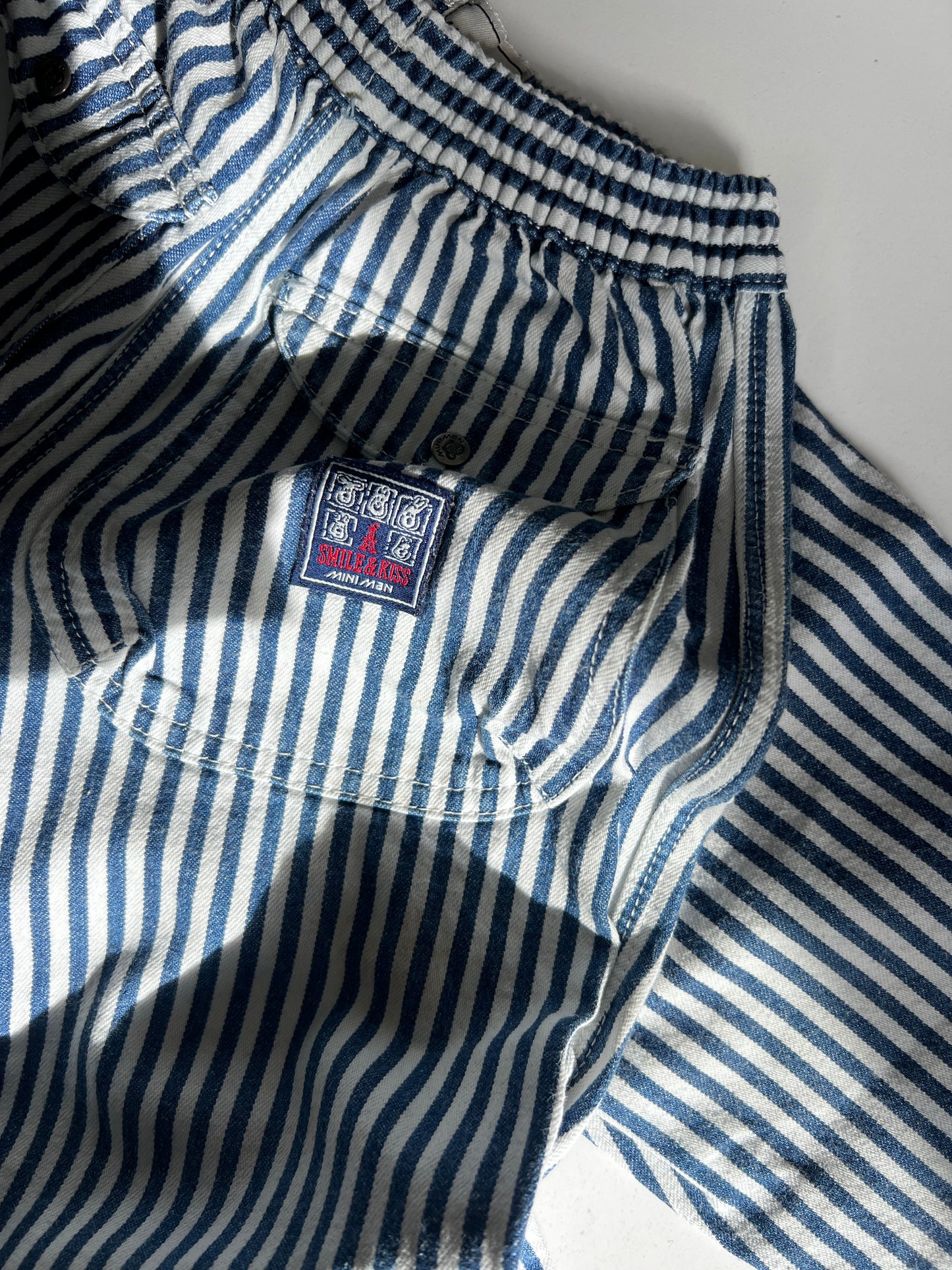 Kids French Vintage 90s Stripe Jeans – Size 3 Years