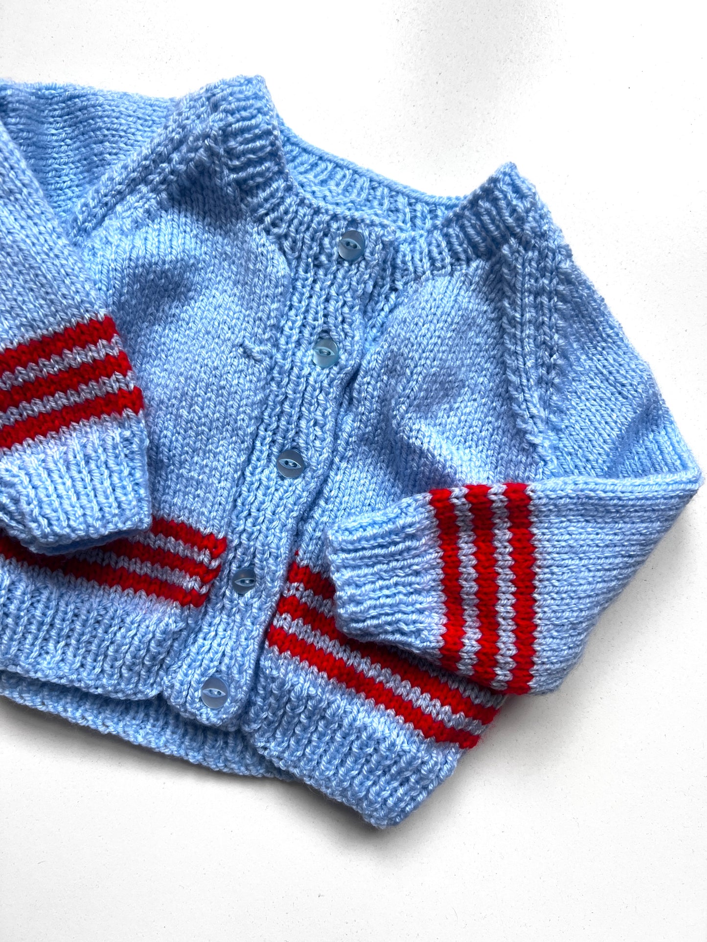 Kids Vintage Hand Knitted Cardi Size 3-6 Months