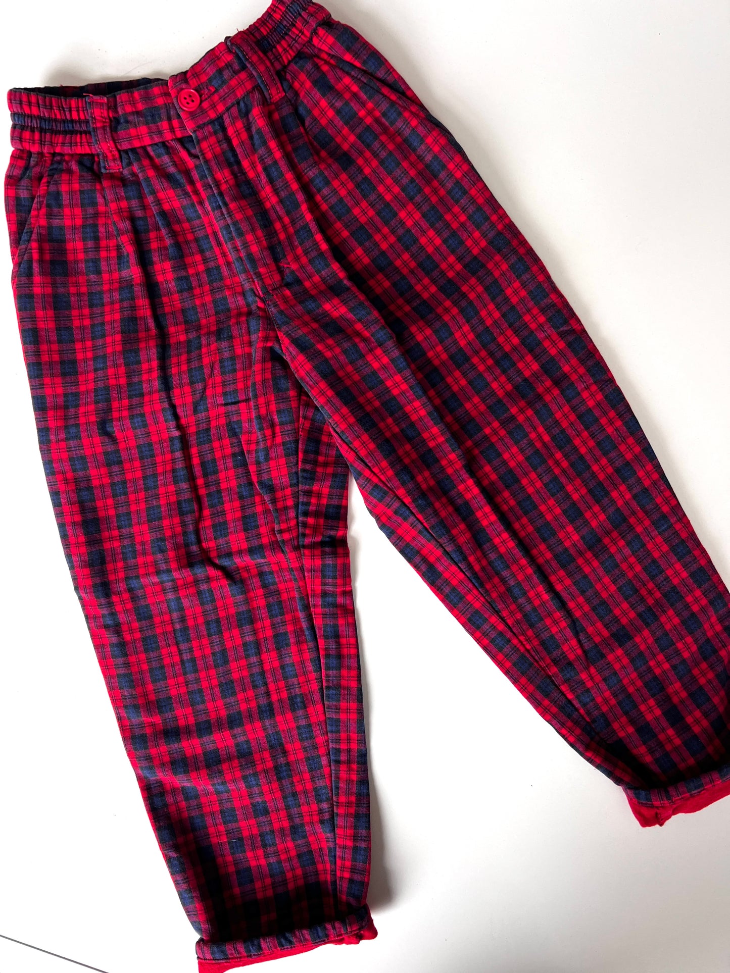 Kids Vintage Checked Trousers Size 4 Years