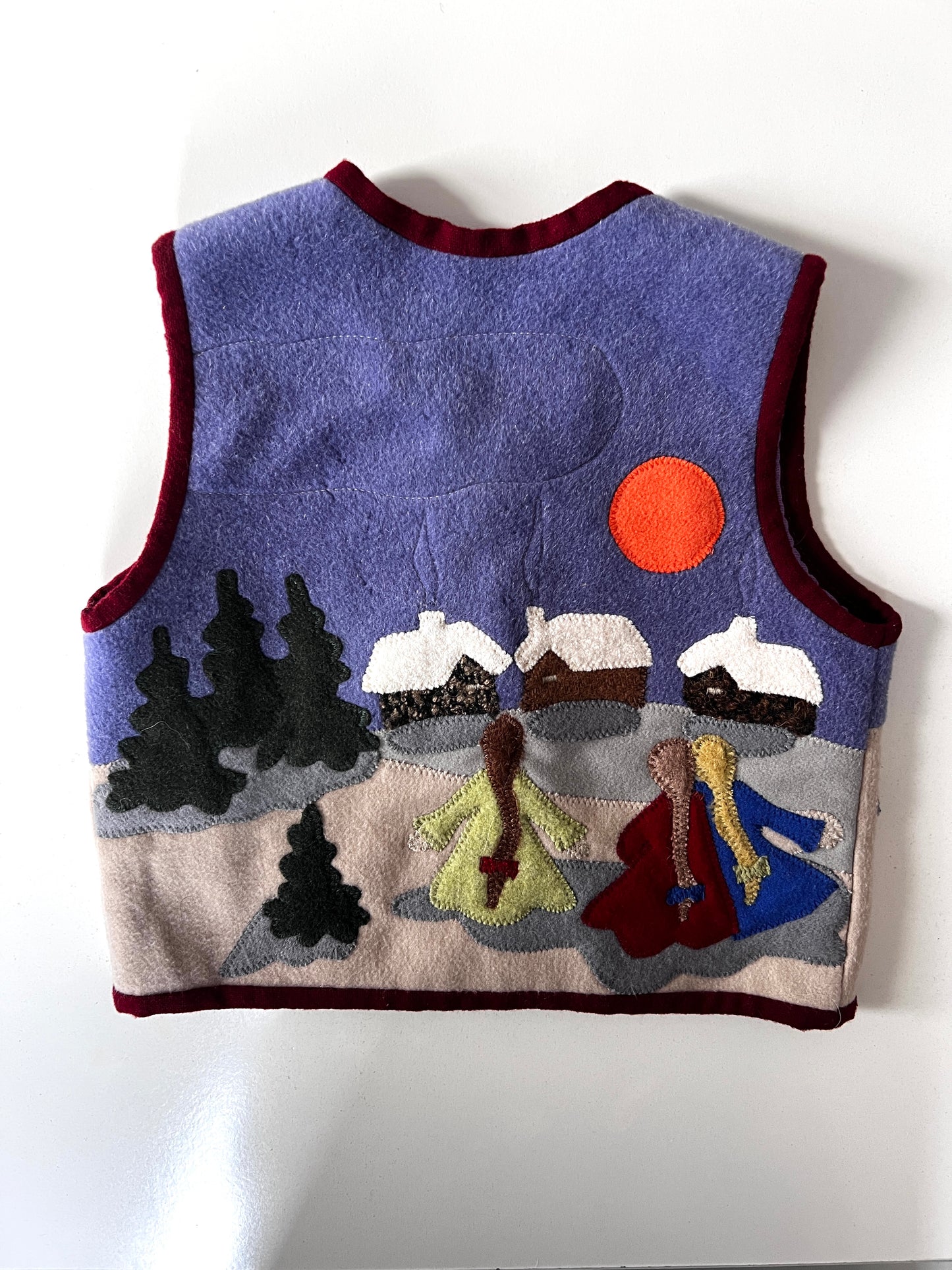 Kids Vintage Woollen Art Gilet Size 3-4 Years