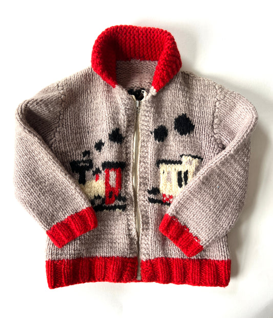 70's Cowchin Train Knit Age 3 Years
