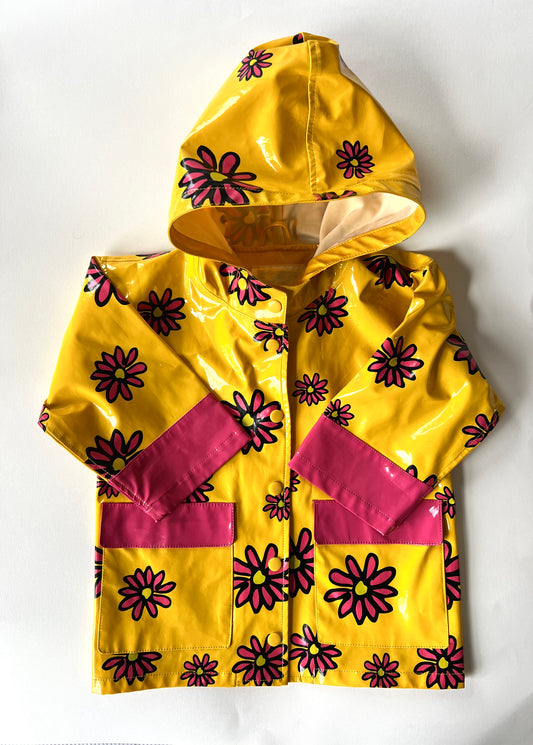 Kids Vintage 90's Floral Raincoat Age 3 Years