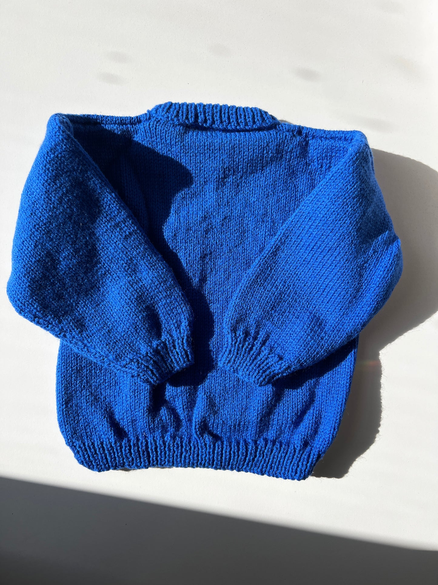 Vintage Hand Knitted Fireman Sam Jumper Size 4-5 Years