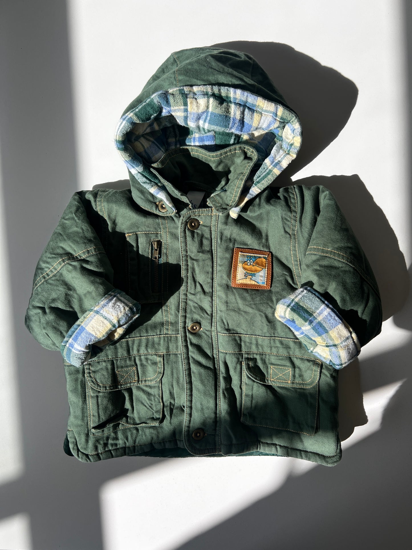 Kids Vintage 90s Worker Coat Size 9-12 Months