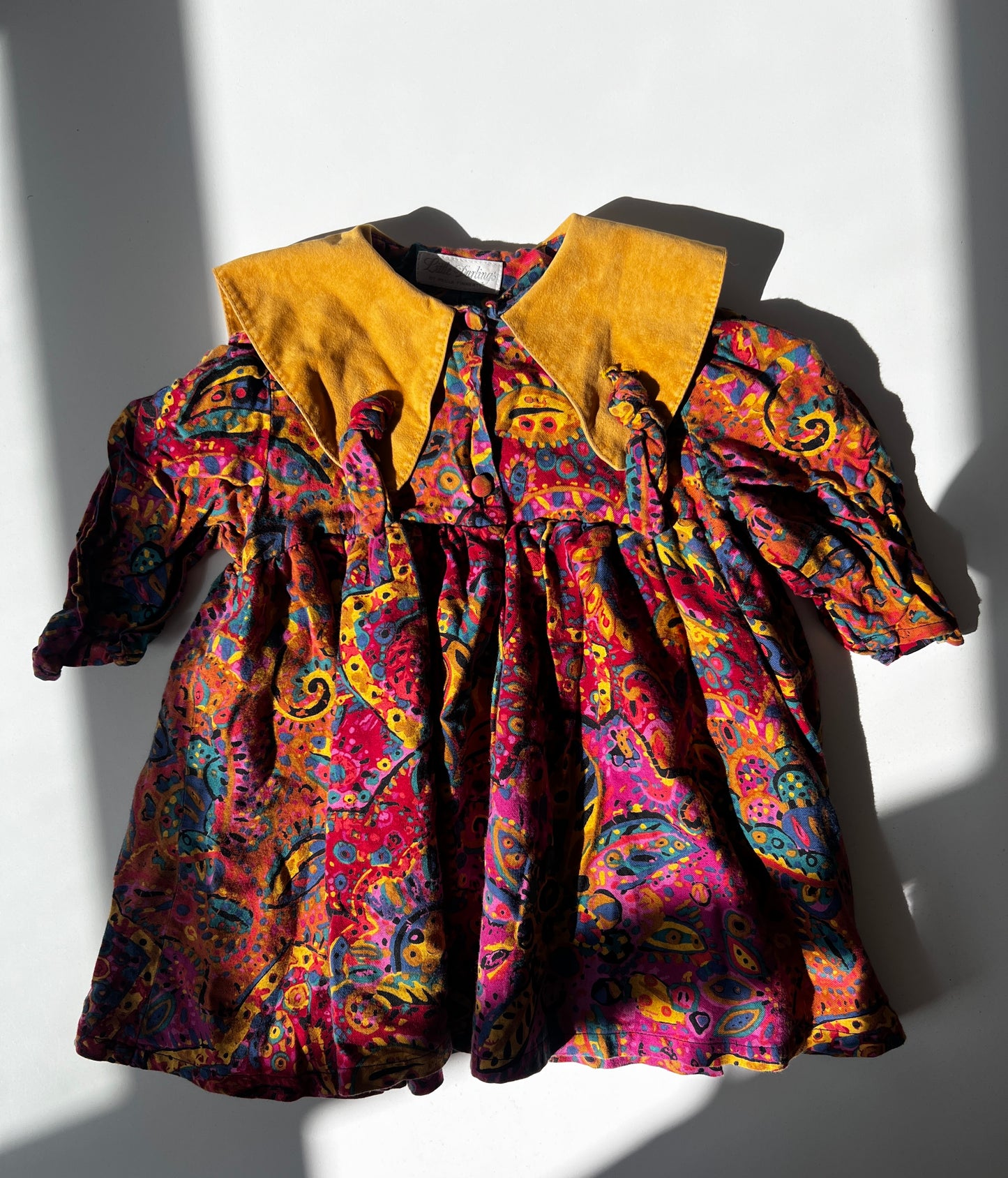 Kids Vintage Oversized Collar Dress Size 24 Months