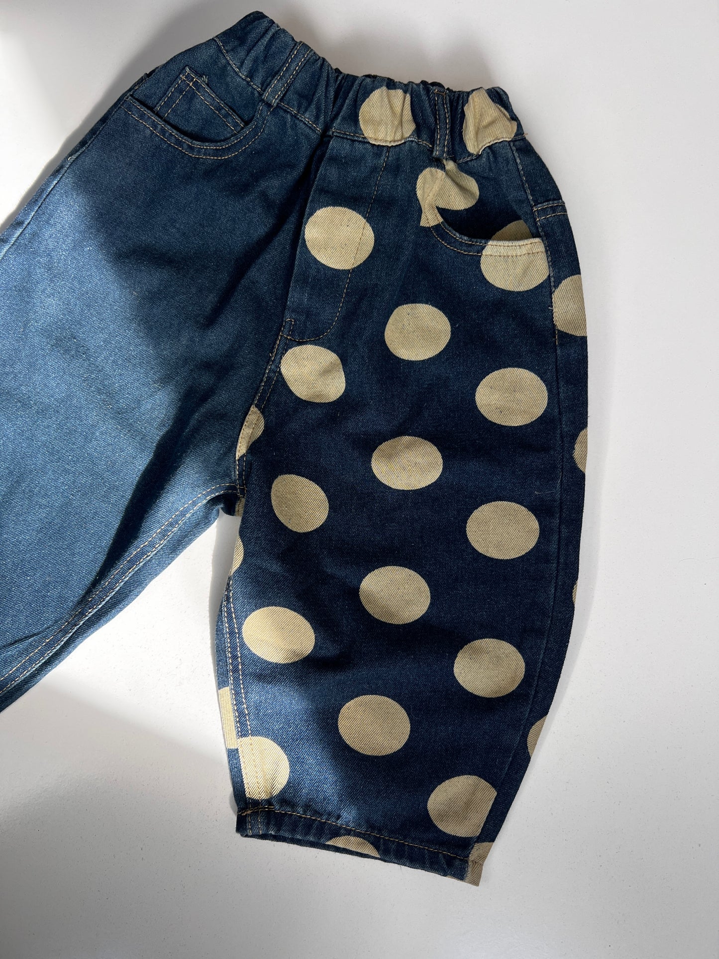 Kids Vintage Bubble Fit Polka Dot Jeans – Size 2-3 Years