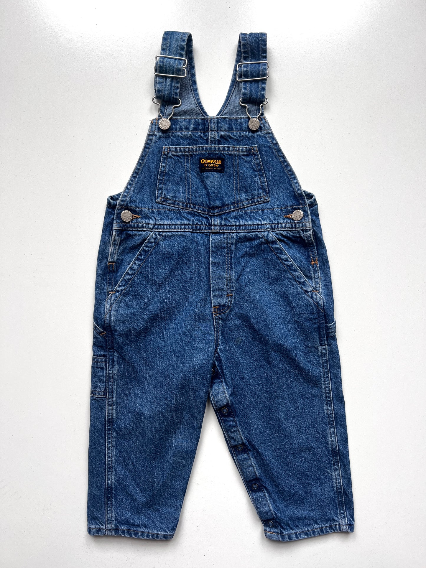 Kids Vintage Osh Kosh Denim Dungarees Size 3 Years