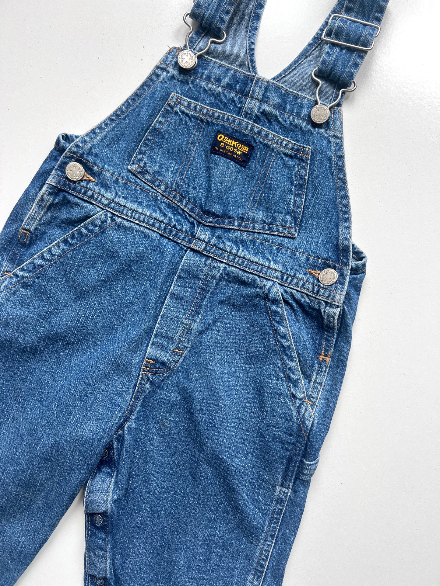 Kids Vintage Osh Kosh Denim Dungarees Size 3 Years