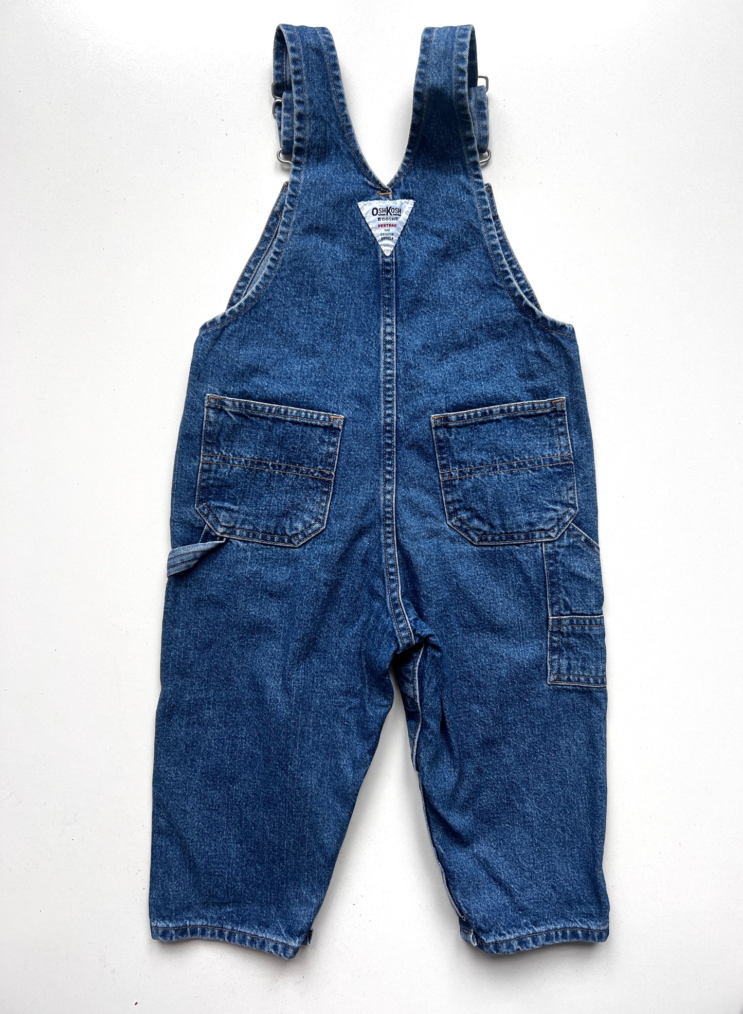 Kids Vintage Osh Kosh Denim Dungarees Size 3 Years