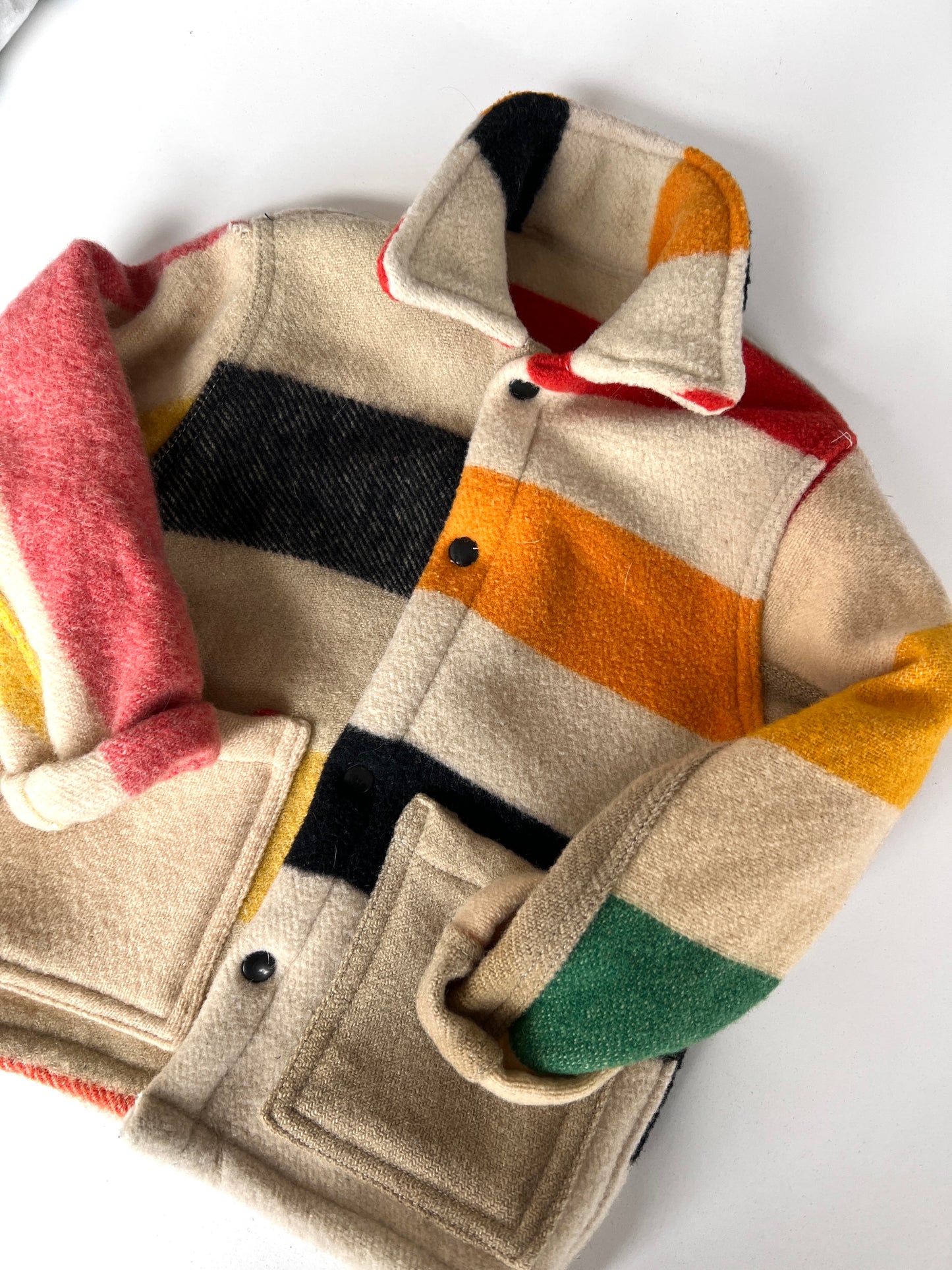 Kids Vintage Hudson Bay Handmade Jacket Size 2-3 Years
