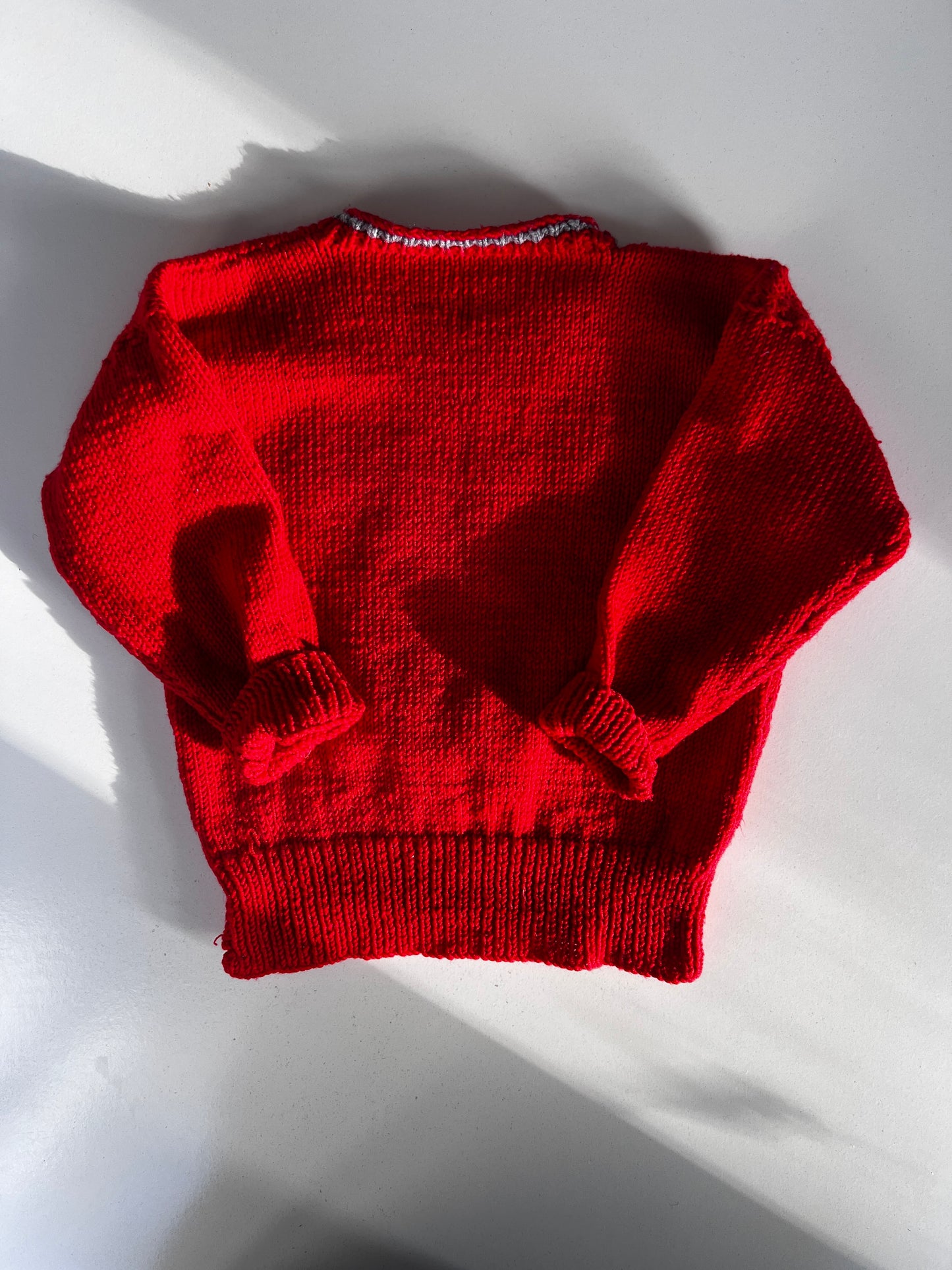 Vintage Hand Knitted Tom & Jerry Jumper Size 3 Years