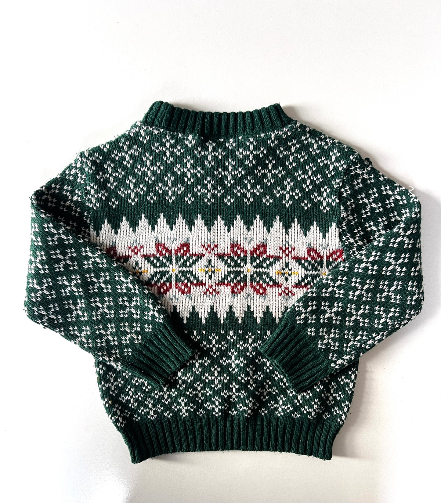 Kids Vintage 80's Fair Isle Jumper Size 2-3 Years