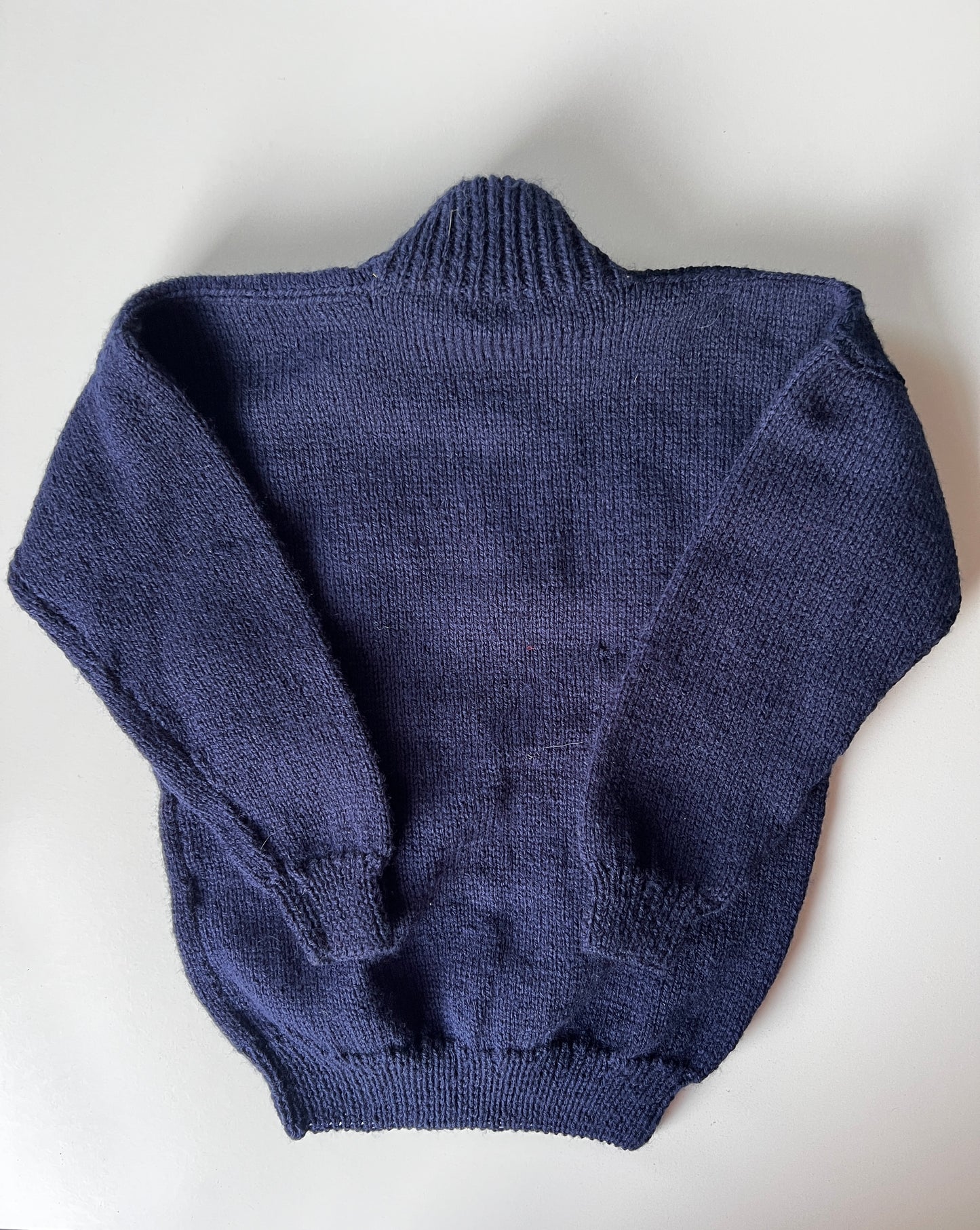 Kids Vintage Hand Knitted Bear Jumper Size 5-6 Years