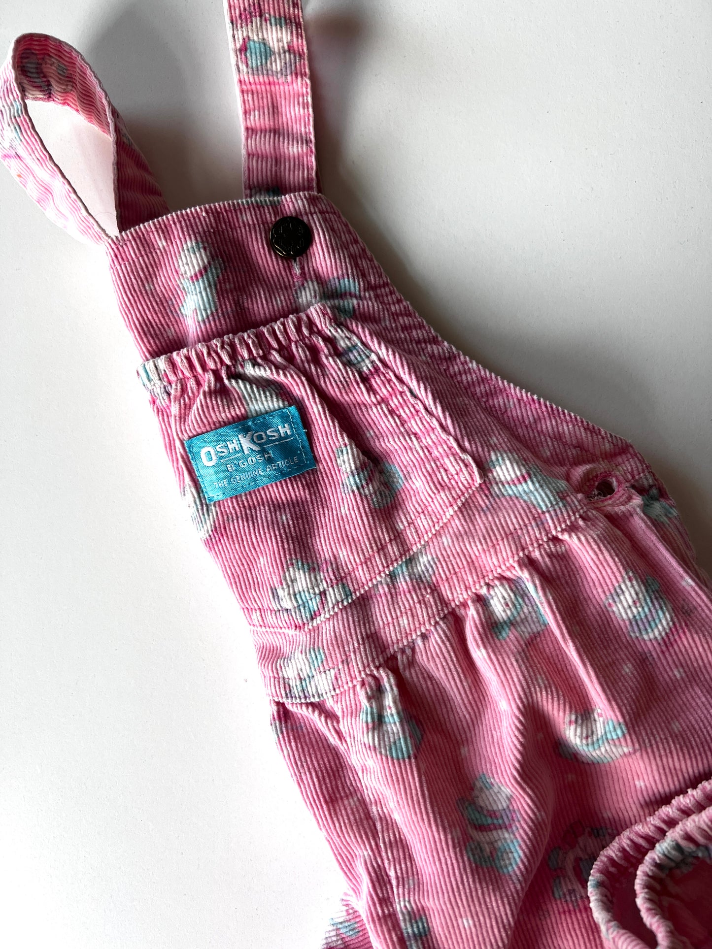 Kids Vintage Osh Kosh Winter Bear Dungarees Size 3-4 Years